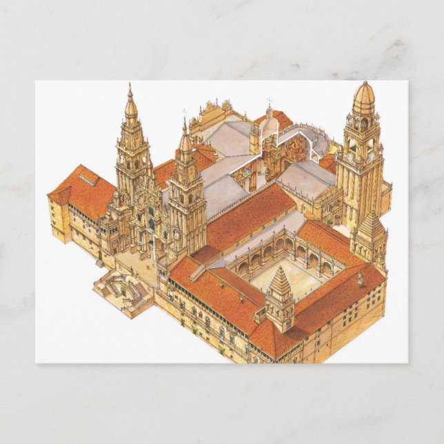 Santiago de Compostela Cathedral. Spain Postcard (Front)