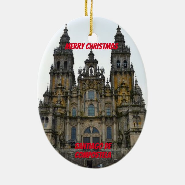 Santiago de Compostela Ceramic Ornament (Back)
