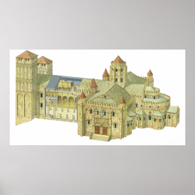 Santiago de Compostela Romanesque Cathedral. 3 Poster (Front)