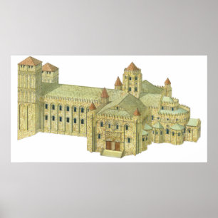 Santiago de Compostela Romanesque Cathedral. Poster