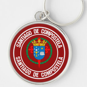 Santiago de Compostela Round Emblem Key Ring