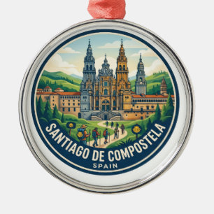 Santiago de Compostela Spain Metal Ornament