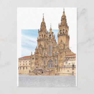 Santiago de Compostela. Western façade. Spain Postcard