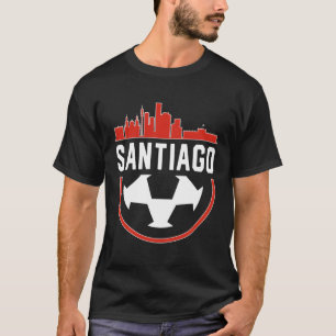 Santiago Football Soccer Fan Vintage City Skyline T-Shirt