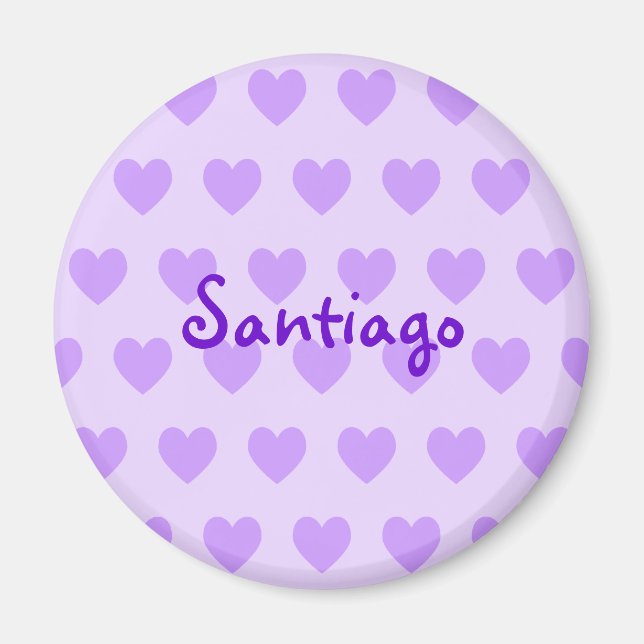 Santiago in Purple Magnet (Front)