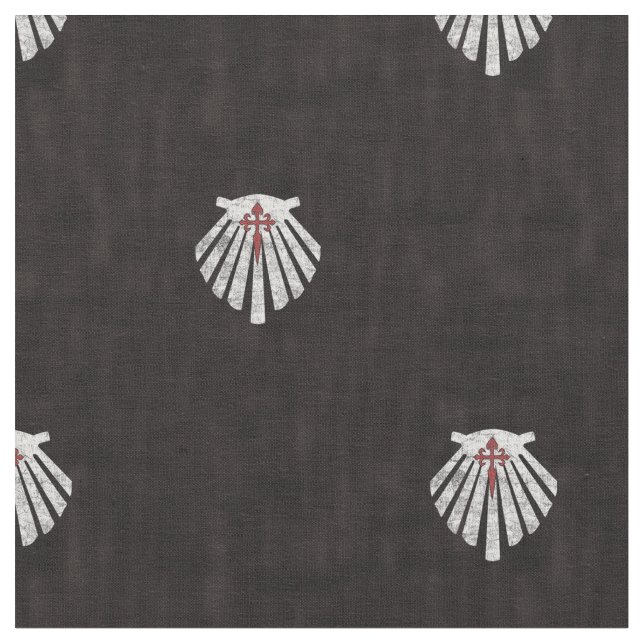 Santiago Scallop Shell pattern fabric (Close Up)
