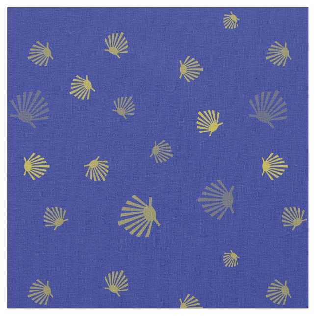 Santiago Scallop Shell pattern fabric (Close Up)