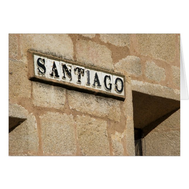 Santiago Street Sign Card (Front Horizontal)