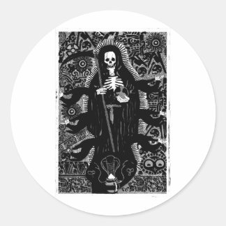 Santisima Muerte Classic Round Sticker