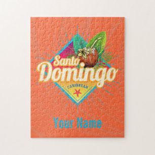 Santo Domingo Caribbean Dominican Republic Retro Jigsaw Puzzle