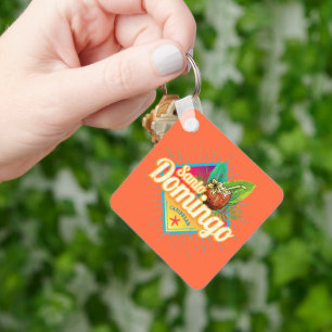 Santo Domingo Caribbean Dominican Republic Retro L Key Ring