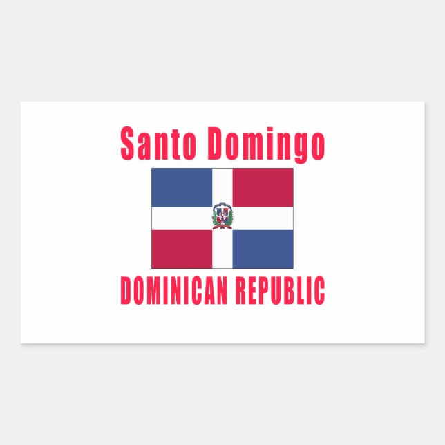 Santo Domingo Dominican Republic capital designs Rectangular Sticker (Front)