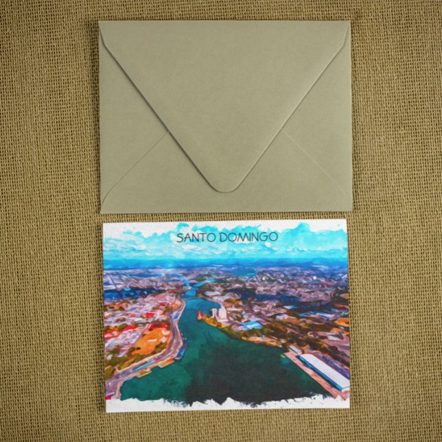 Santo Domingo Dominican Republic Panorama View Postcard (santo domingo postcard)