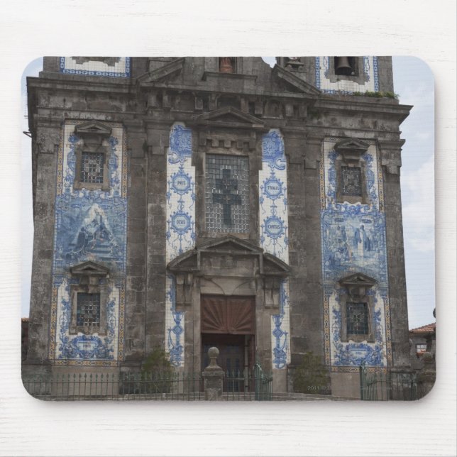 Santo Ildenfonso Church With Tile Panels Mouse Pad (Front)