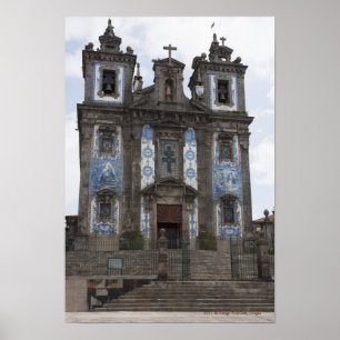 Santo Ildenfonso Church With Tile Panels Poster
