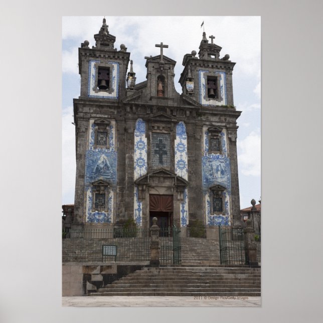 Santo Ildenfonso Church With Tile Panels Poster (Front)