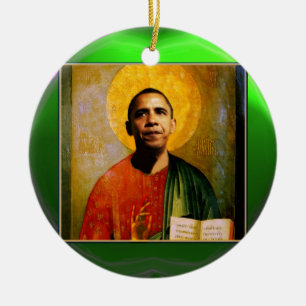 SANTOBAMA Green Emerald Ceramic Tree Decoration