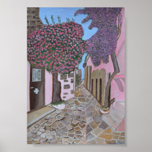 Santorini 2 Greece Poster