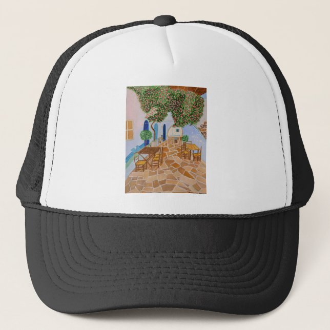 Santorini 5 trucker hat (Front)