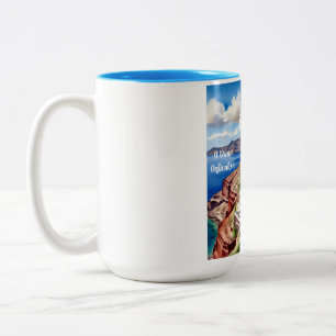 Santorini, A Dream Destination,Mug Two-Tone Coffee Mug