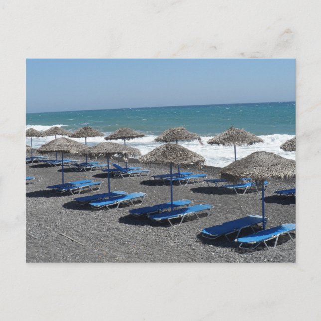 Santorini Beach, Greece Postcard (Front)