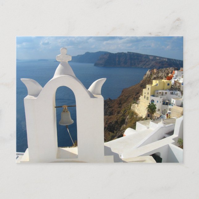 Santorini Bell Tower in the Afternoon Sun Postcard (Front)