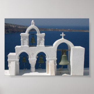 Santorini - bells poster