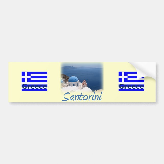 Santorini Bumper Sticker (Front)