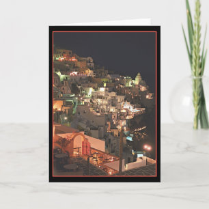 Santorini by night (blank inside) card