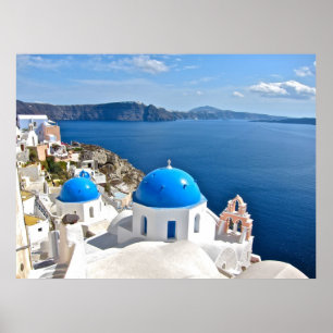 Santorini Canvas Poster