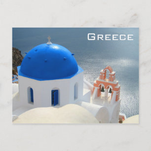 Santorini Church in the Afternoon Sun Postcard