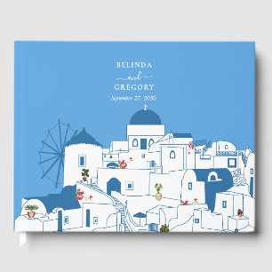 Santorini Destination Greek Island Wedding Guest Book