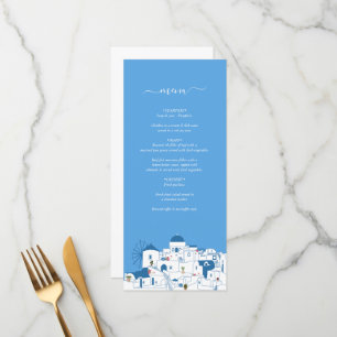 Santorini Destination Greek Island Wedding  Menu