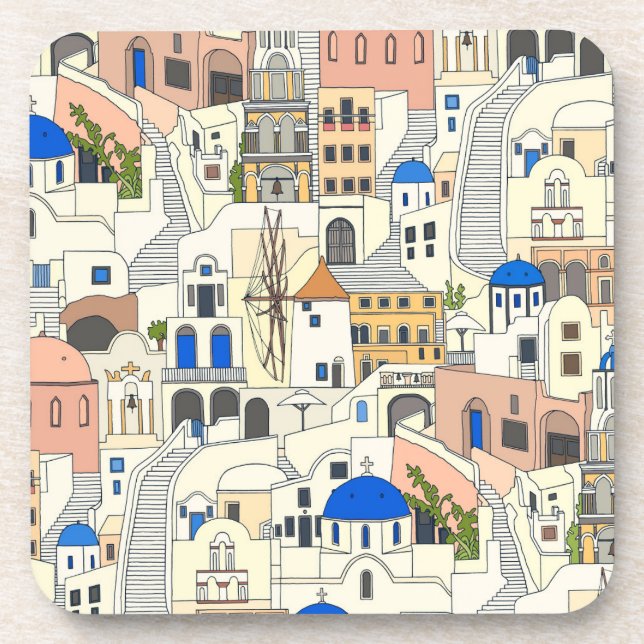 Santorini dreams coaster (Front)