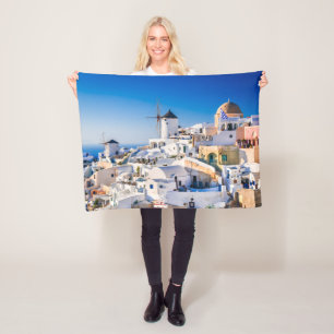 Santorini fleece blanket