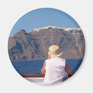 Santorini - Fridge Magnet
