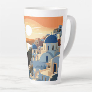 SANTORINI GREECE #1 LATTE MUG