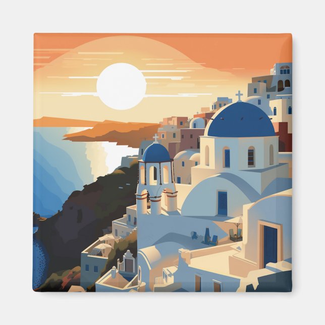 SANTORINI GREECE #1 MAGNET (Front)