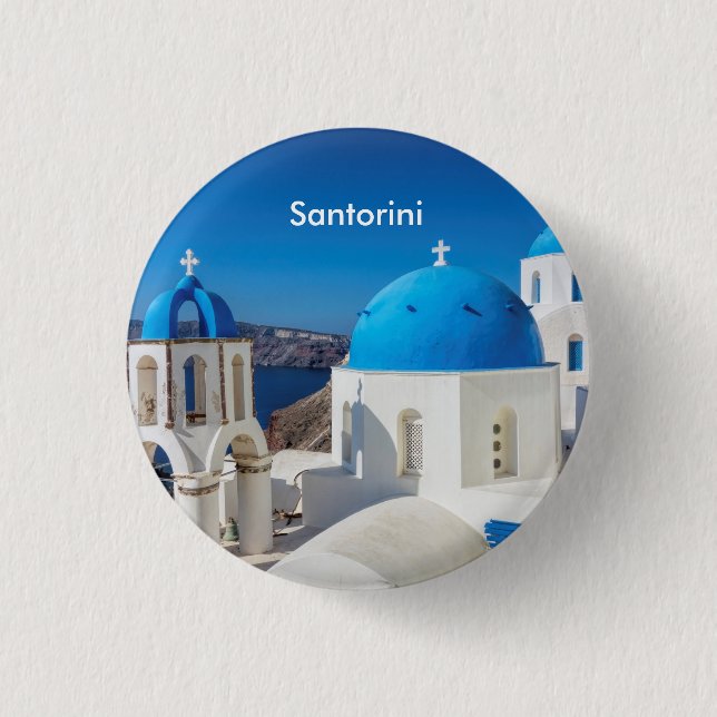 Santorini Greece 3 Cm Round Badge (Front)