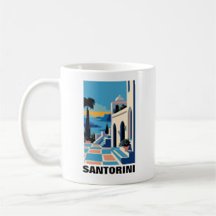 Santorini Greece Architecture Painting Coffee Mug