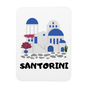 Santorini Greece Architecture Vintage Photo Magnet