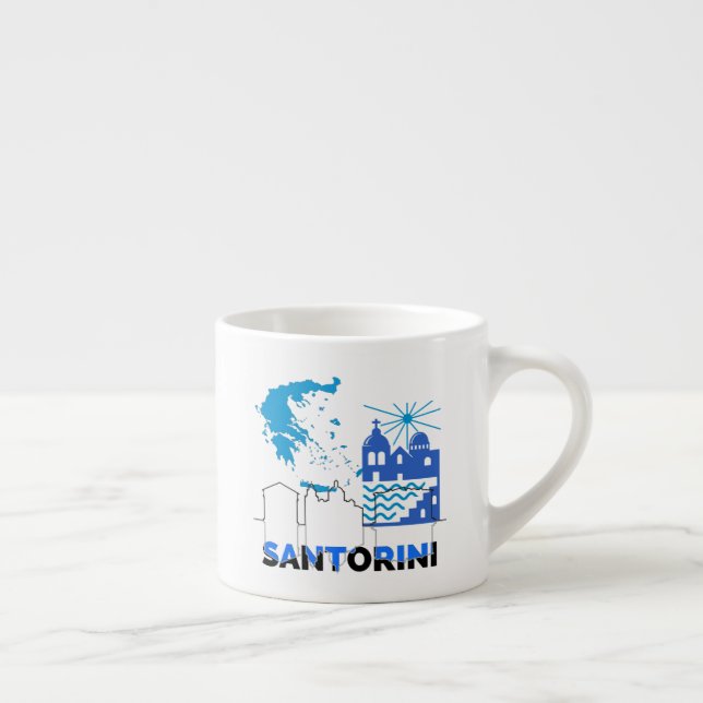 Santorini Greece.b Espresso Cup (Right)