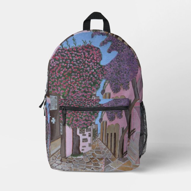 Santorini, Greece backpack (Front)