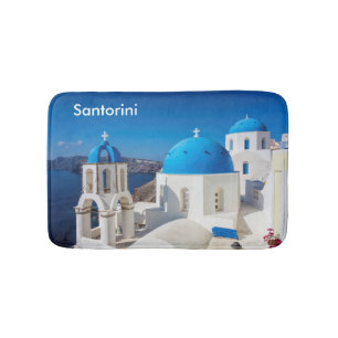 Santorini, Greece Bath Mat