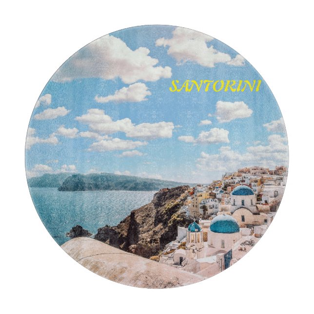 Santorini, Greece Beach House Cutting Board (Front)