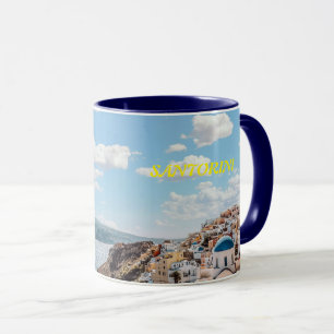 Santorini, Greece Beach House Mug