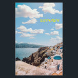 Santorini, Greece Beach House Stationery<br><div class="desc">Santorini,  Greece Beach House,  White Concrete House Near Body of Water Under White and Blue Cloudy Sky</div>