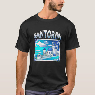 Santorini Greece Beach Vacation Acropolis Island A T-Shirt