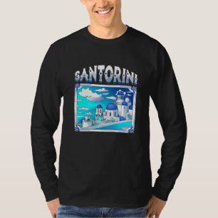 Santorini Greece Beach Vacation Acropolis Island A T-Shirt