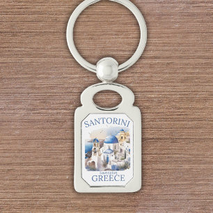 Santorini Greece Beautiful Paradise Key Ring
